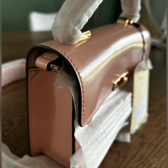 New! Marc Jacobs The Downtown Satchel Bag -Pink smooth leather with bag scarf - Picture 9 of 11